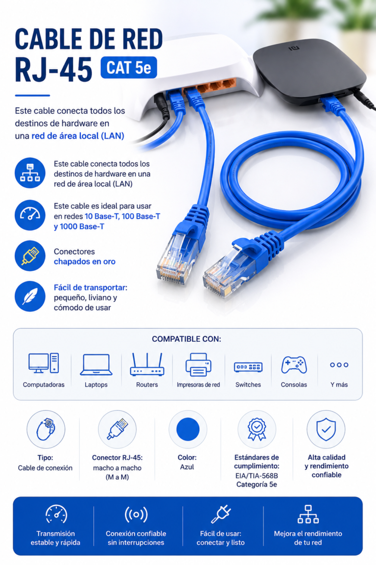 CABLE RED 6.CAT 3MT AZUL
