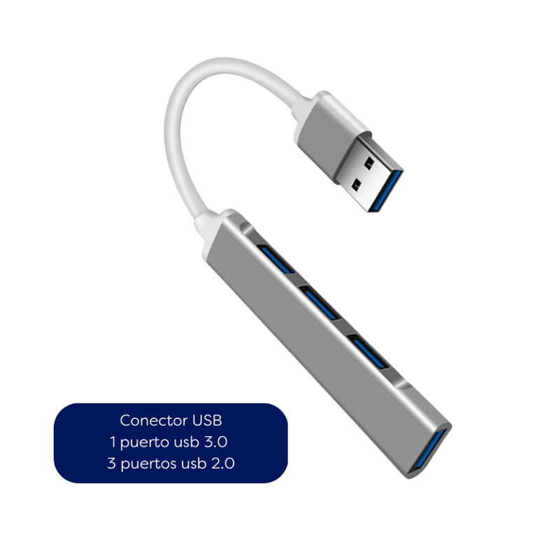 HUB USB 4PUERT METALICO